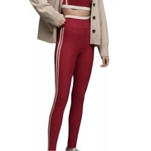 Calme by JOHNNY WAS Red Striped Leggings Endurance High Waist Medium